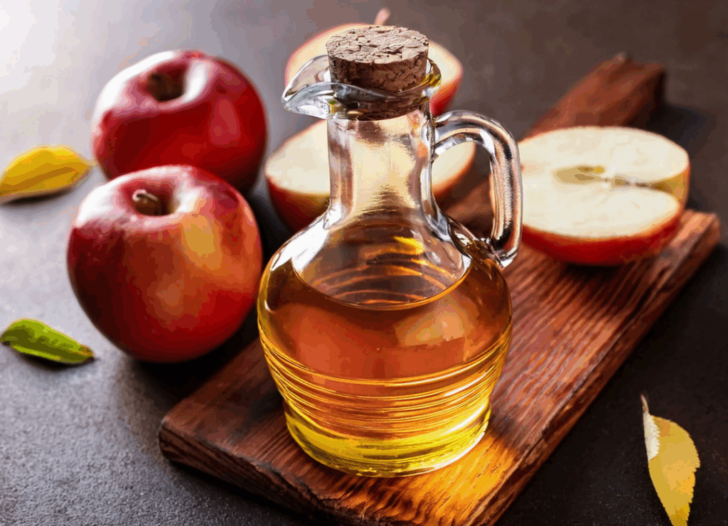 apple cider vinegar in jug