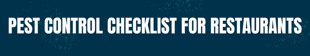 pest control checklist for restaurants banner